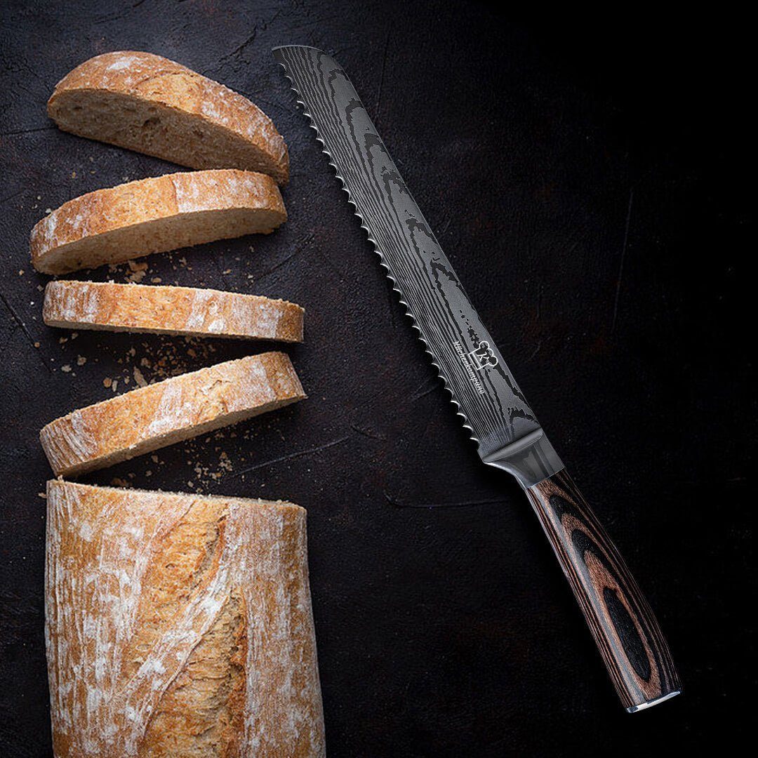 Küchenkompane Brotmesser Asiatisches Brotmesser - Messer aus gehärteter Edelstahl.