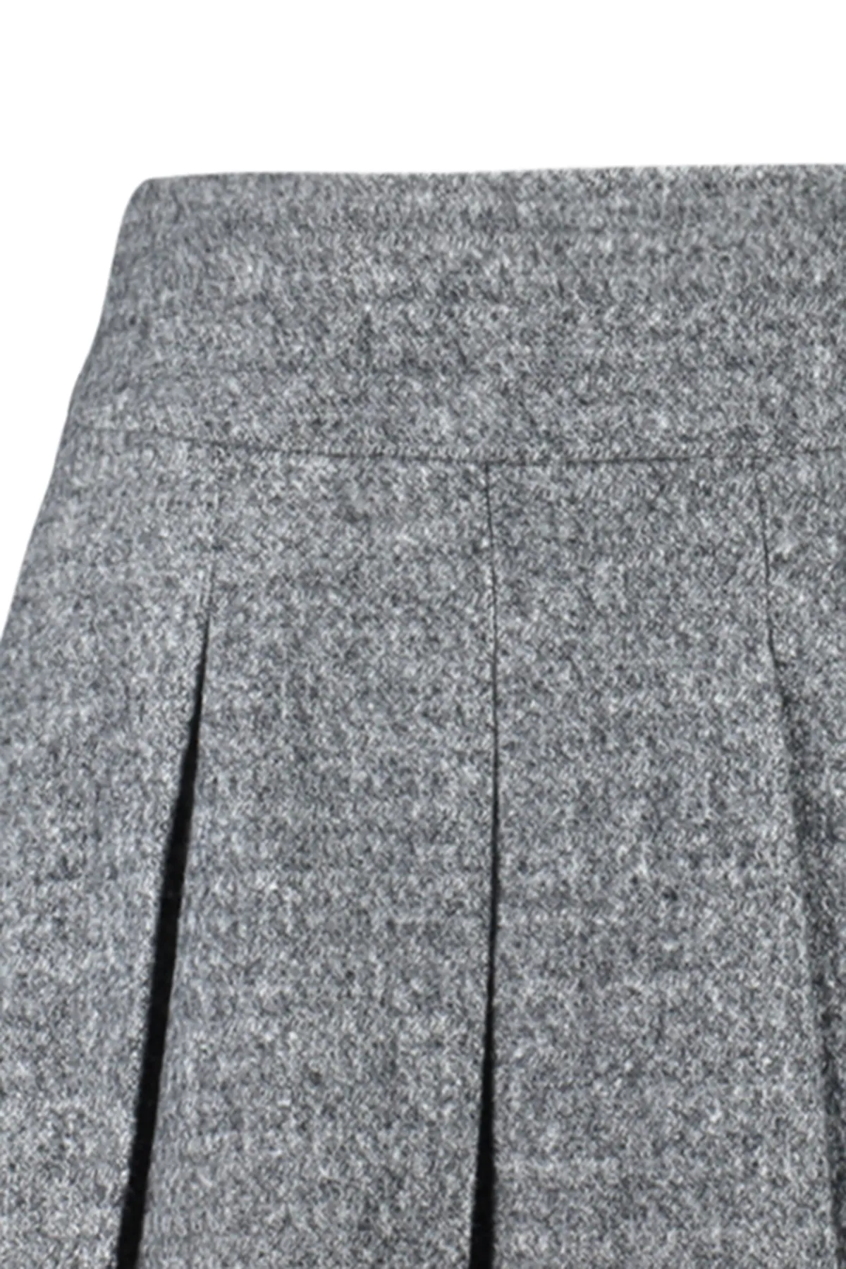Trendyol Collection  Grauer Mini-Webrock mit Falten in Premiumqualität TWOAW24ET00259