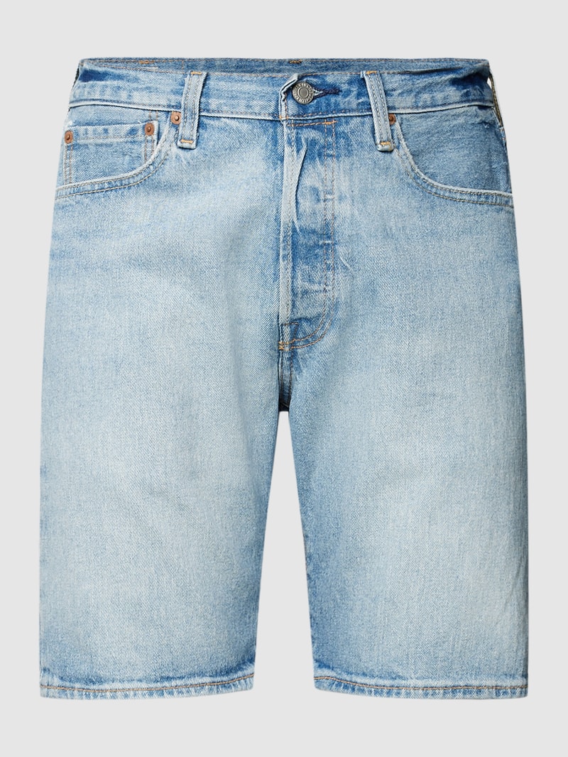 Jeansshorts mit Label-Details Modell 'HEMMED' in hellblau