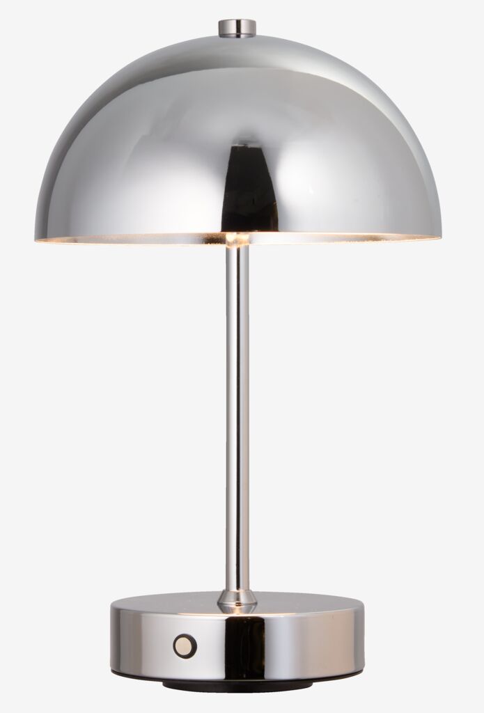Lampa na baterie KENT KENT Ø16xH25cm z timerem chrom