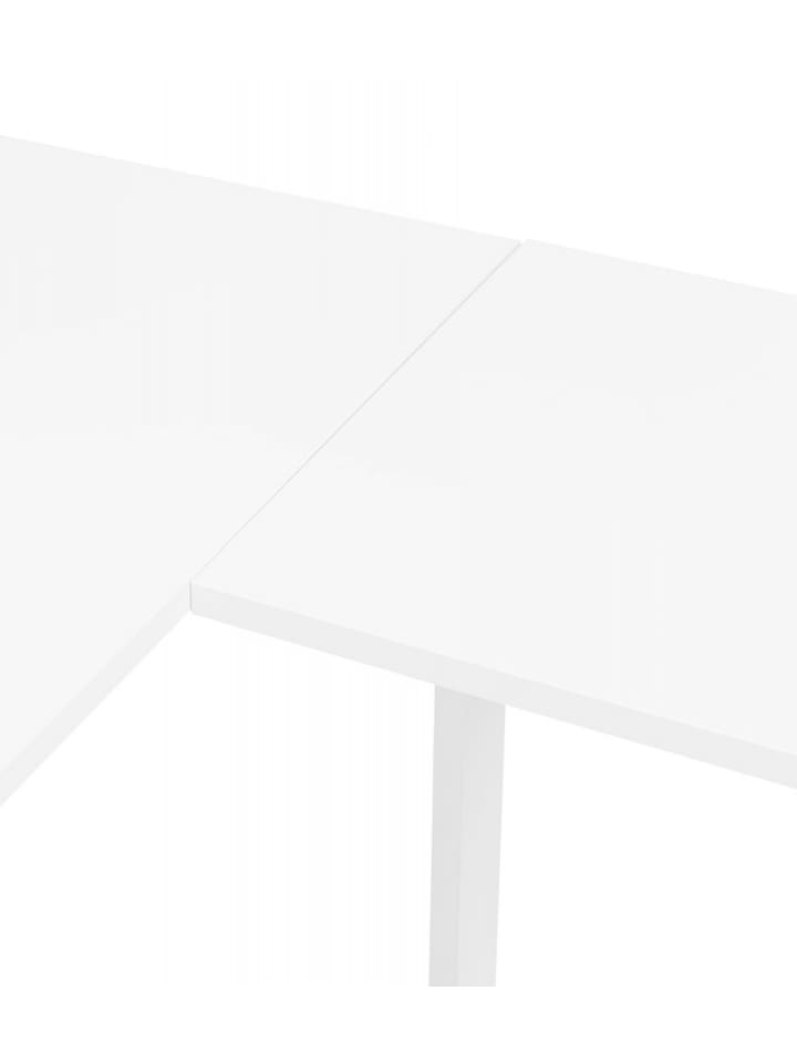 KADIMA DESIGN Eckschreibtisch Holz Metall | Büromöbel mit zeitgenössischem Stil in Weiß günstig kaufen onesize