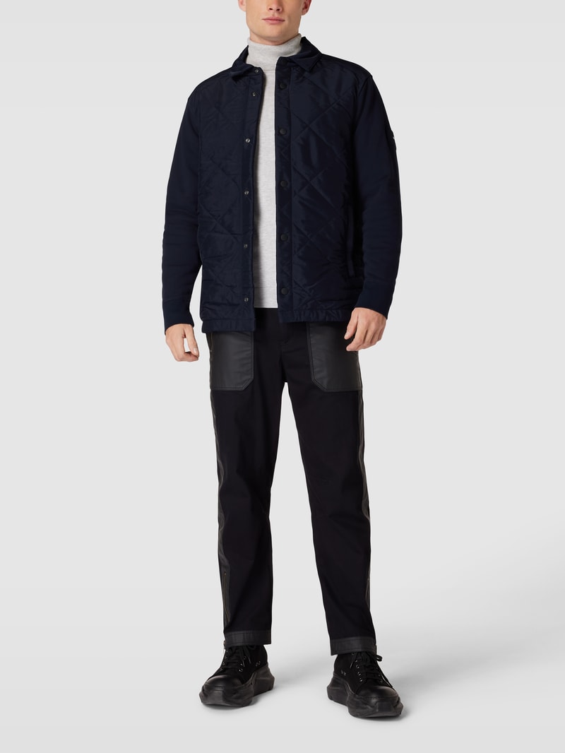 Jacke mit Umlegekragen Modell 'MEDIA' in marineblau