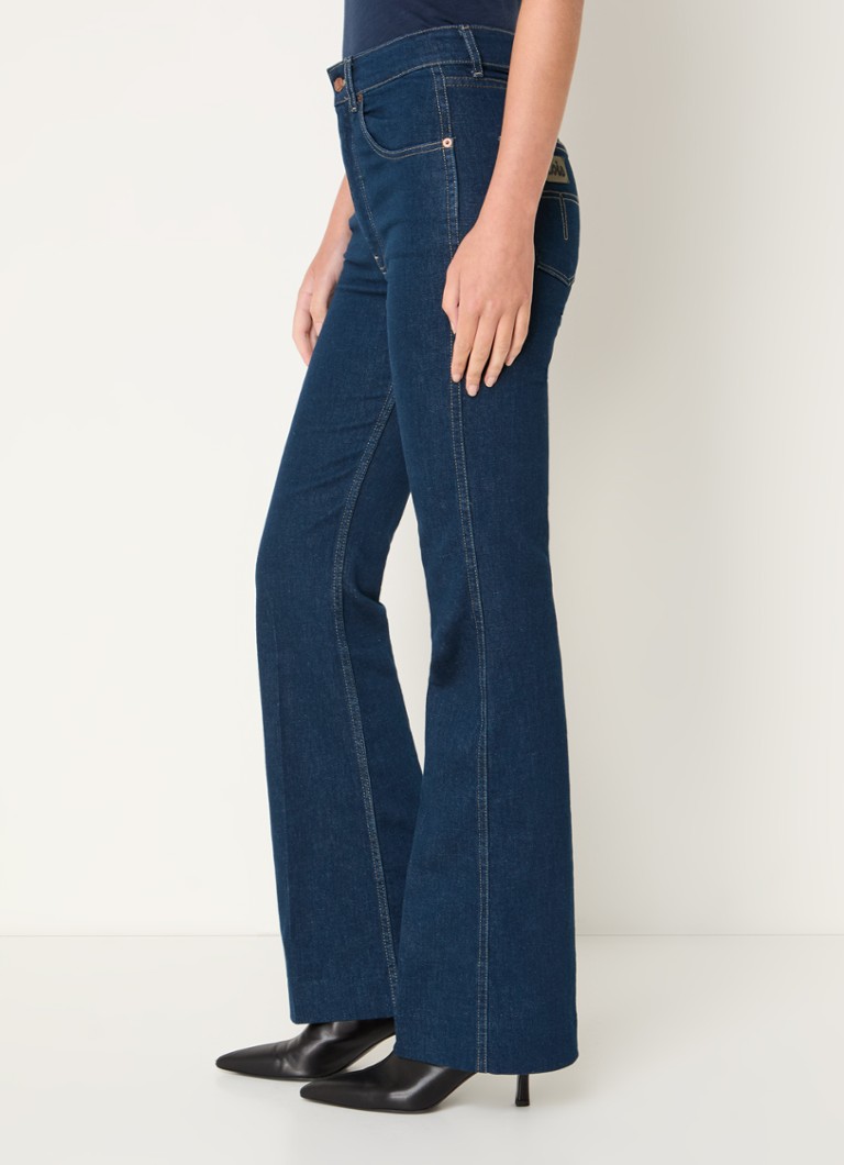 Lois Riley high waist flared jeans with dark wash