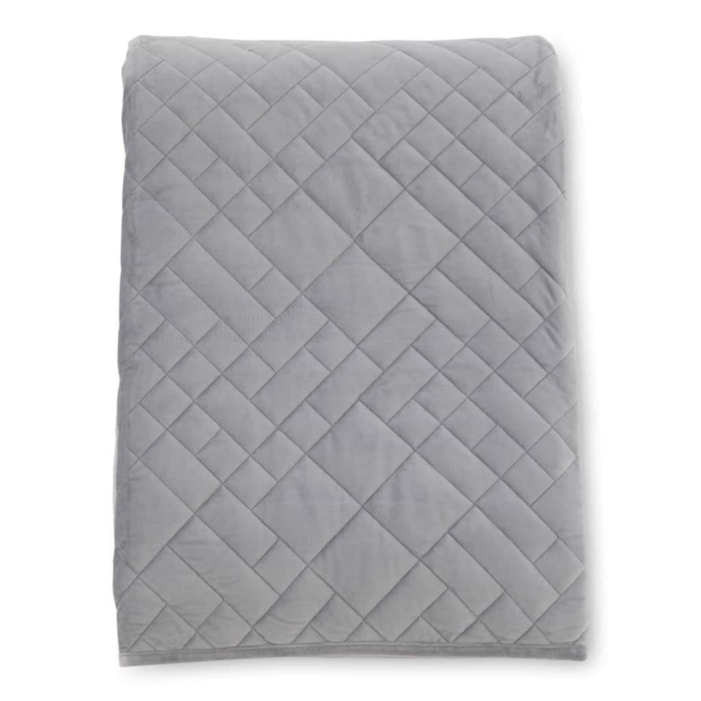 Baumwollbettdecke, Tagesdecke Jilly 80x260 cm Polyester Hellgrau, Venture Home, Bezug: Polyester