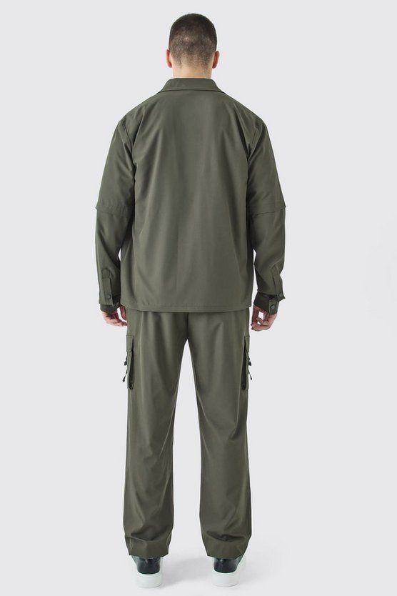 Tall Stretch Utility-Cargohose mit elastischem Bund
