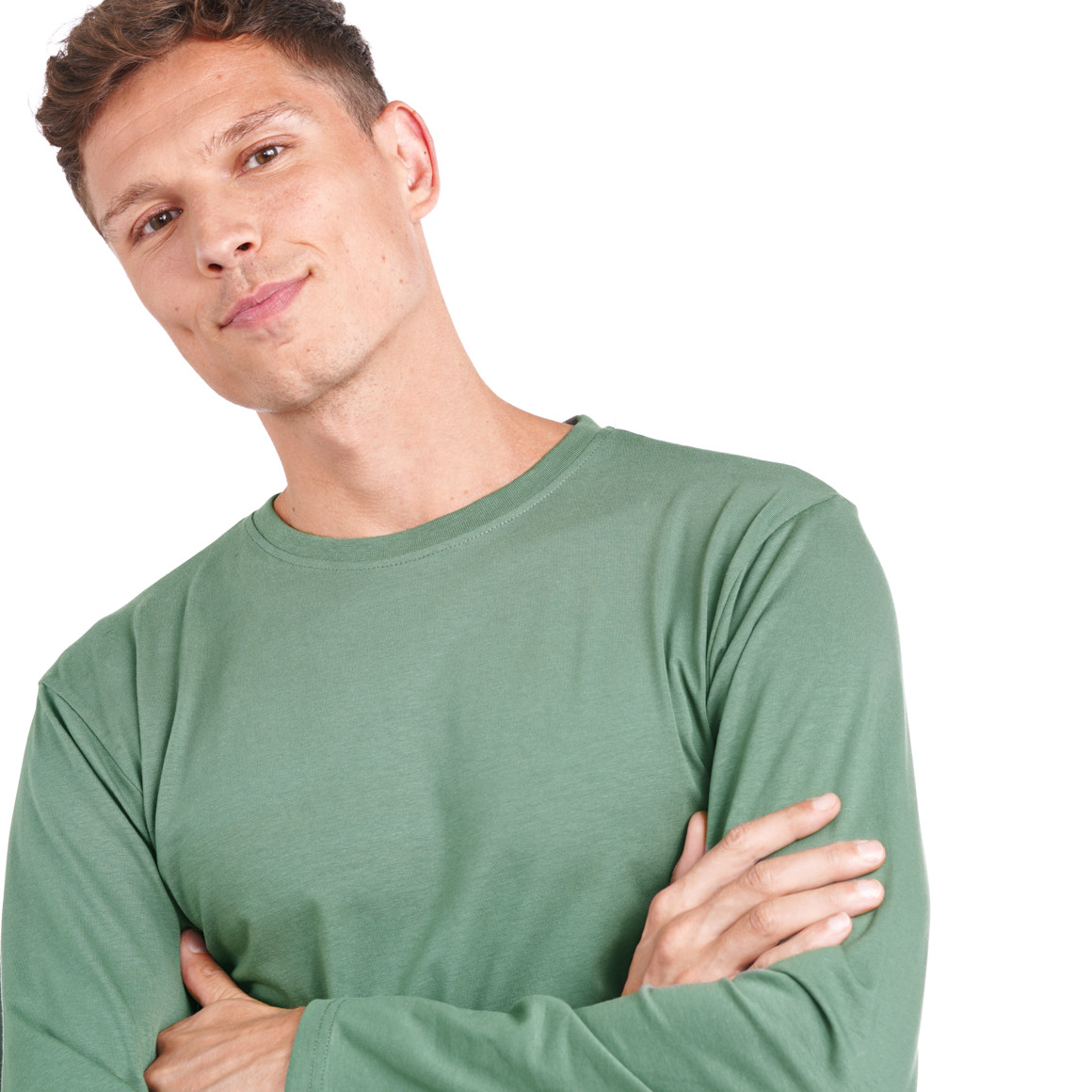 2 Herren Langarmshirts im Basic-Look