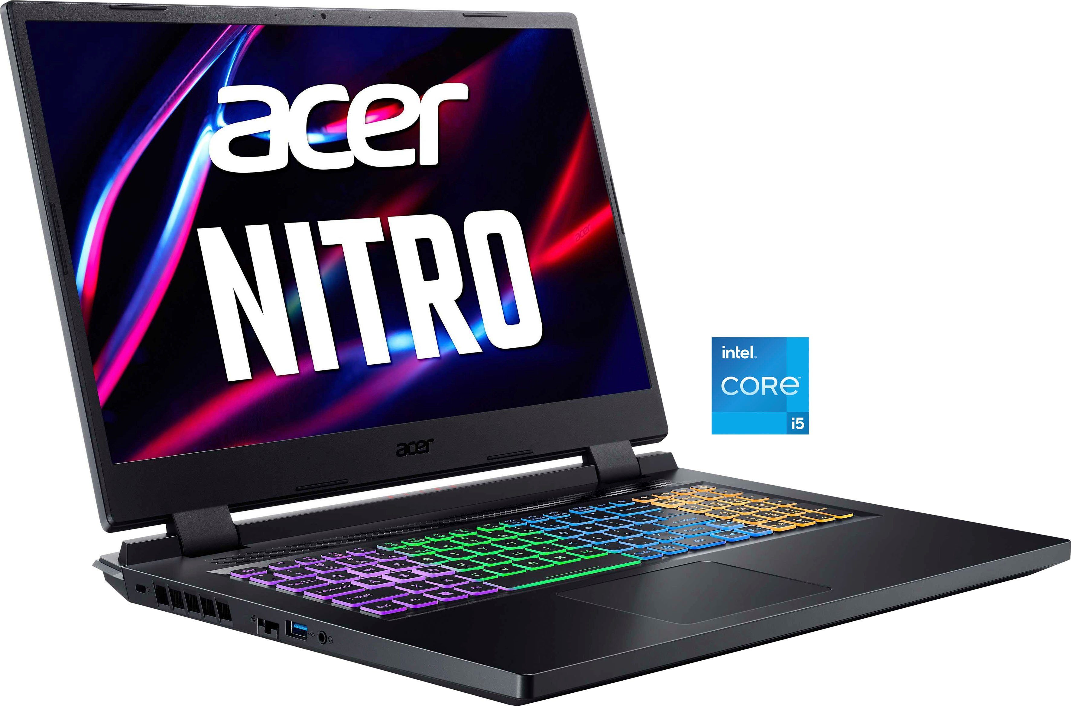 Acer Nitro 5 AN517-55-54BD Gaming-Notebook (43,9 cm/17,3 Zoll, Intel Core i5 12450H, GeForce RTX 4050, 512 GB SSD, Thunderbolt™ 4)