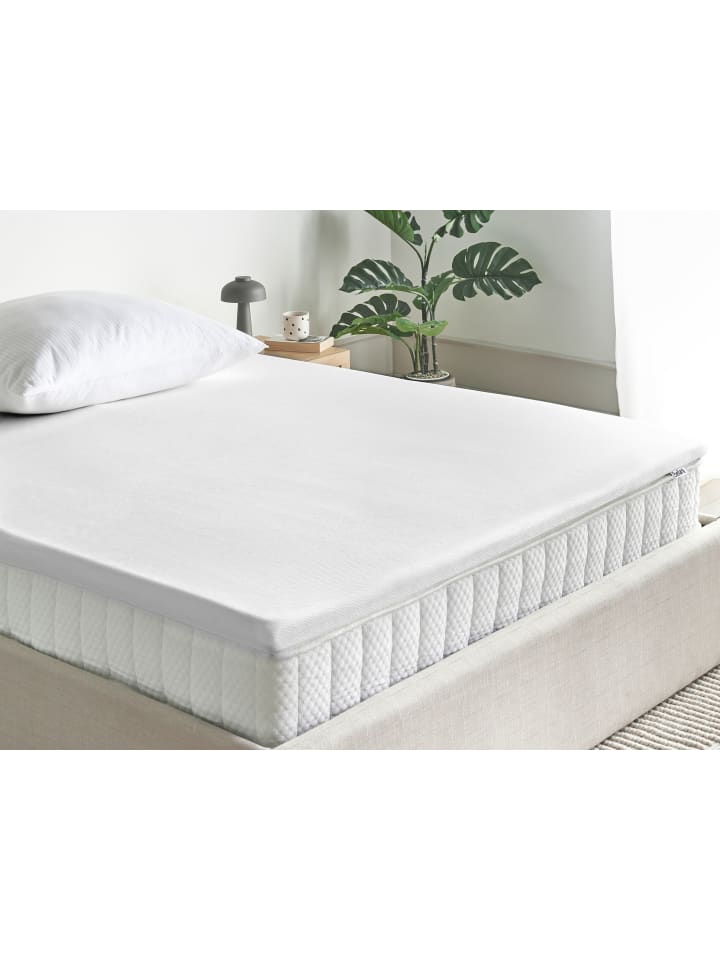 Beliani Topper RESTFUL in Weiß - (W) 140 x (H) 3.5 x (L) 200 cm günstig kaufen onesize