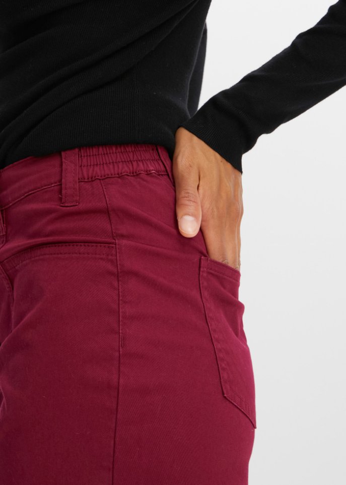 Twillhose mit High-Waist-Bequembund