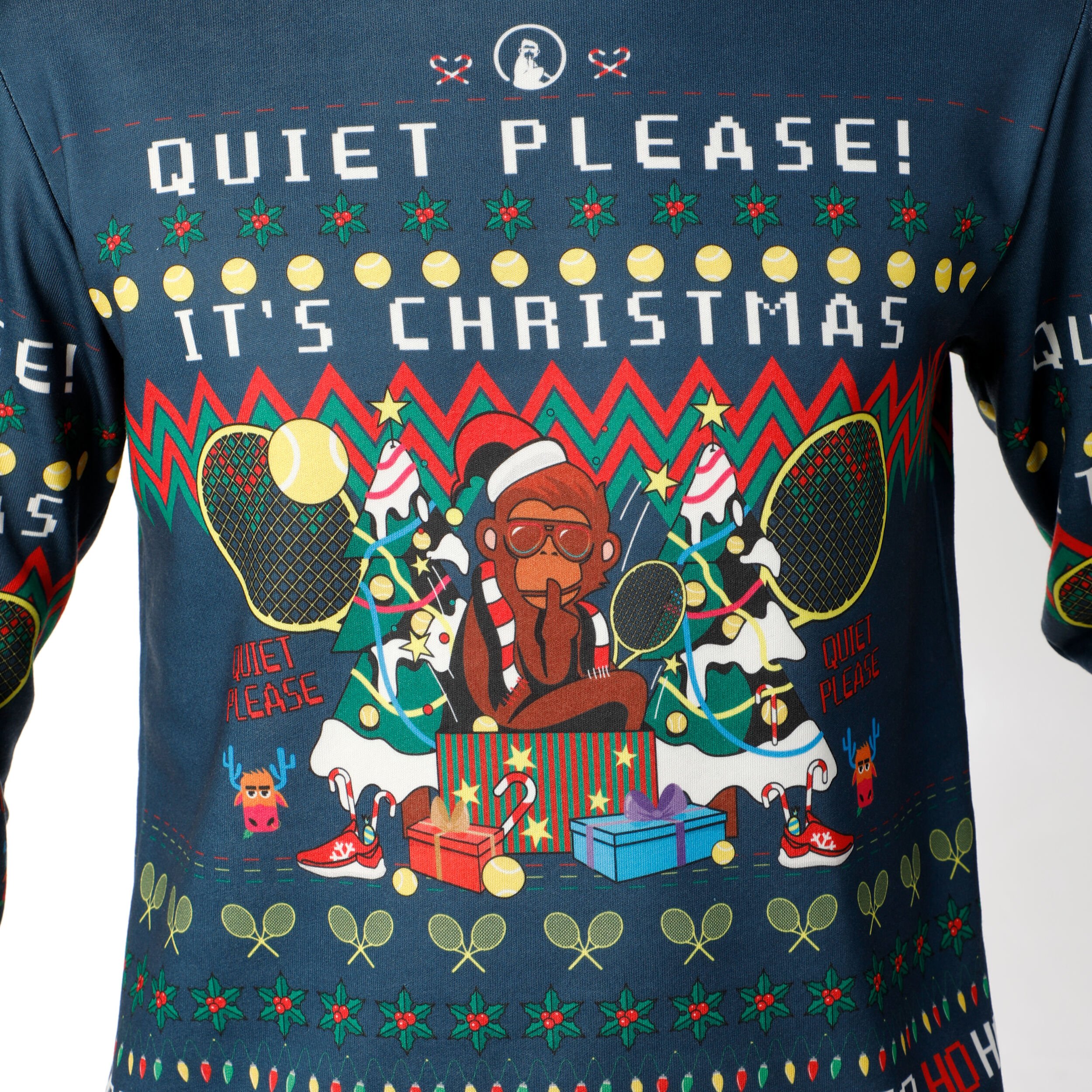 Ugly Christmas Sweatshirt Herren - Dunkelblau, Mehrfarbig