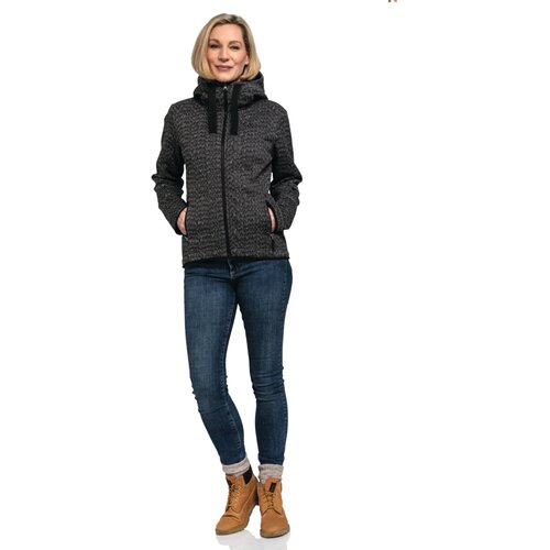 DAMEN UNTERJACKE FLEECE HOODY AURORA L
