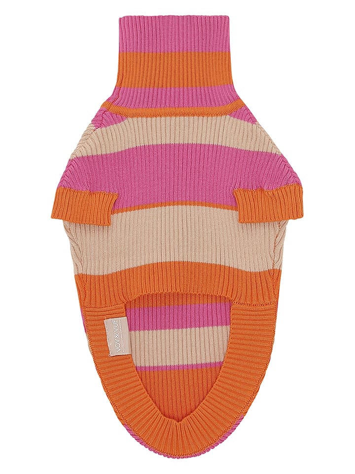 VOV & VUF Hundepullover in Pink/ Orange/ Creme günstig kaufen