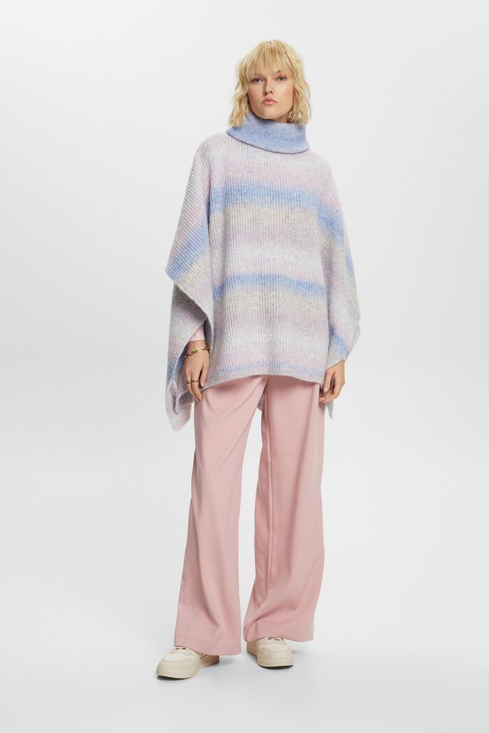 Poncho mit Rollkragen