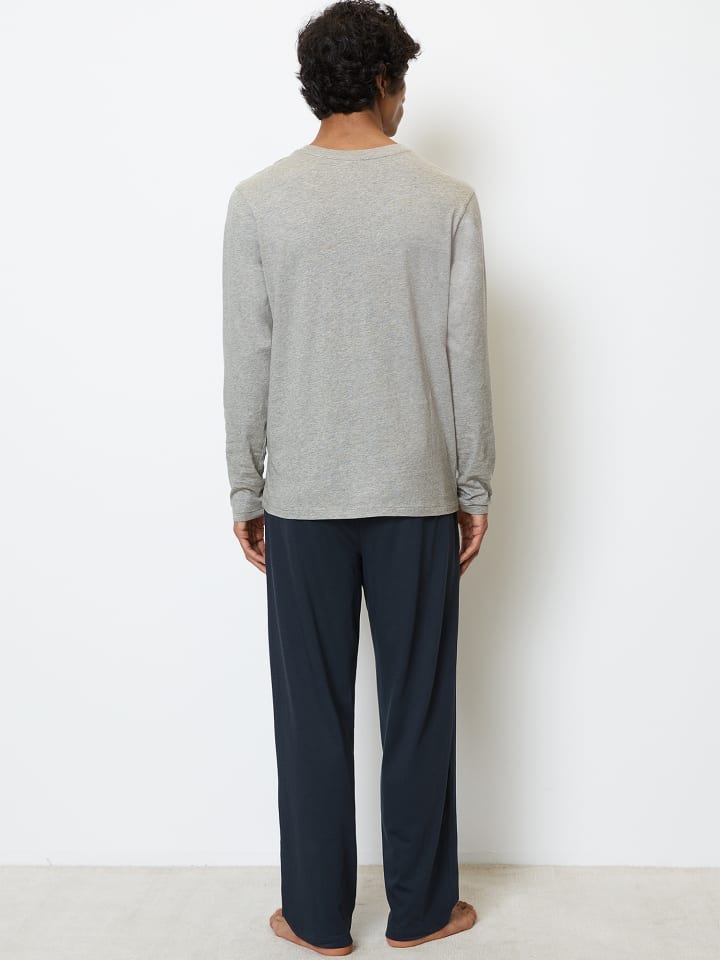 Marc O'Polo Pyjama Mix & Match Cotton in Grau-Blau günstig kaufen