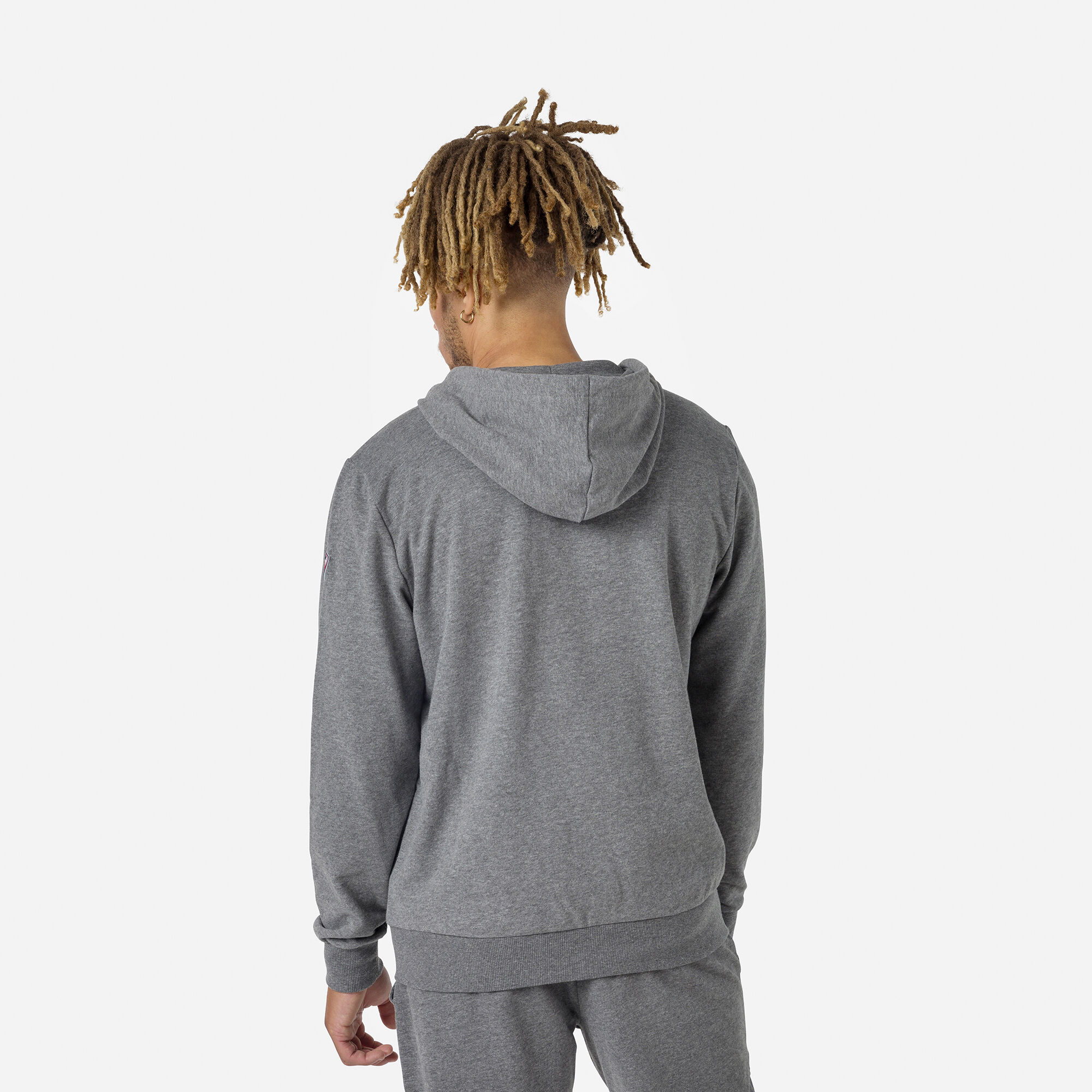 Sweat en coton à capuche zippé Logo Homme