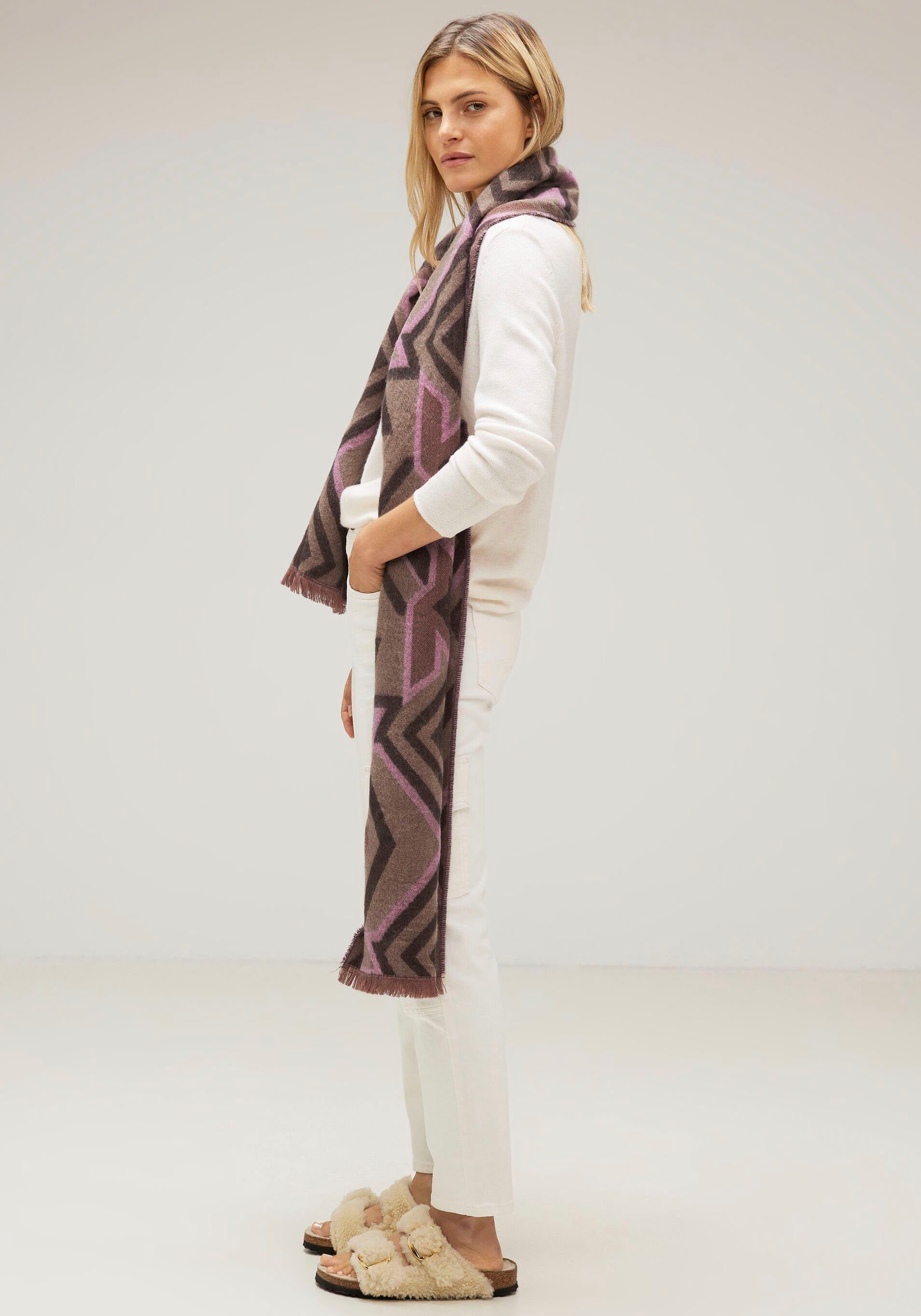 STREET ONE Schal, mit Ikat-Muster