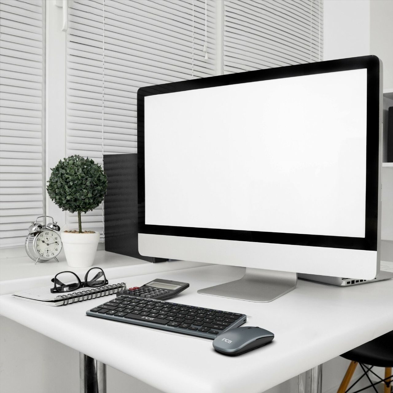 Inca Smart Wireless Drahtlos Tastatur und Maus-Set wiederaufladbarer Akku