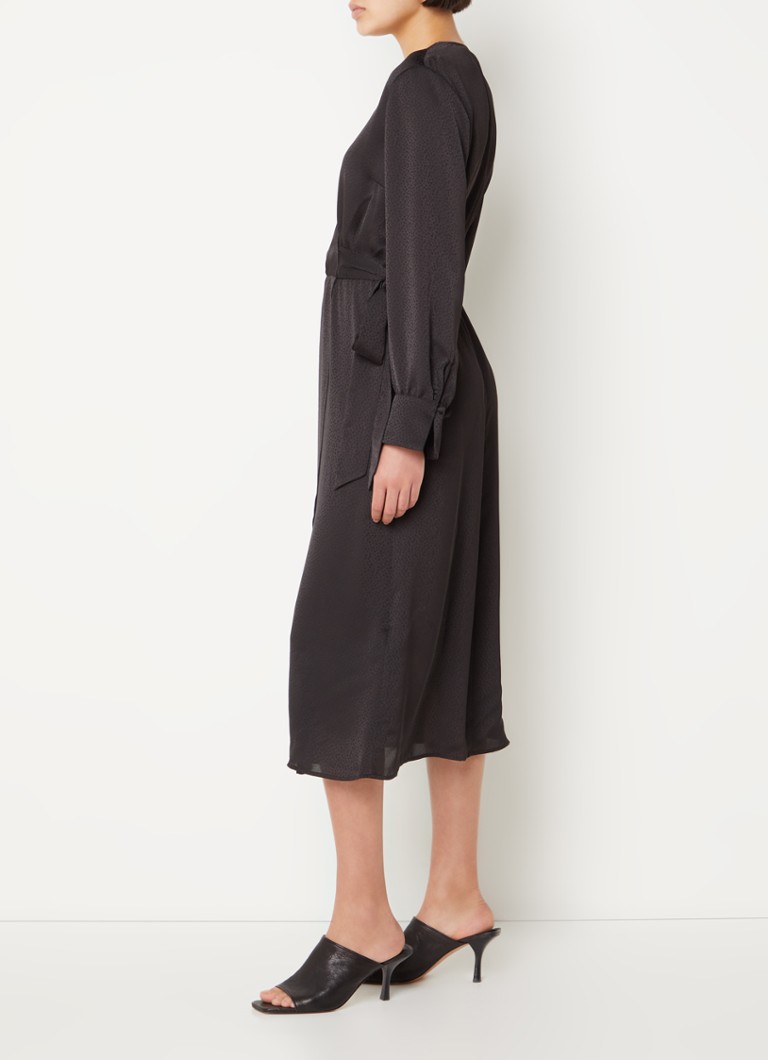Vestido midi cruzado texturizado Iris de ba&sh