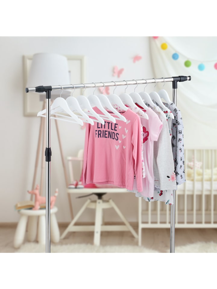 relaxdays 20 x Kinderkleiderbügel in Weiß - (B)30,5 x (H)19 x (T)1 cm günstig kaufen onesize
