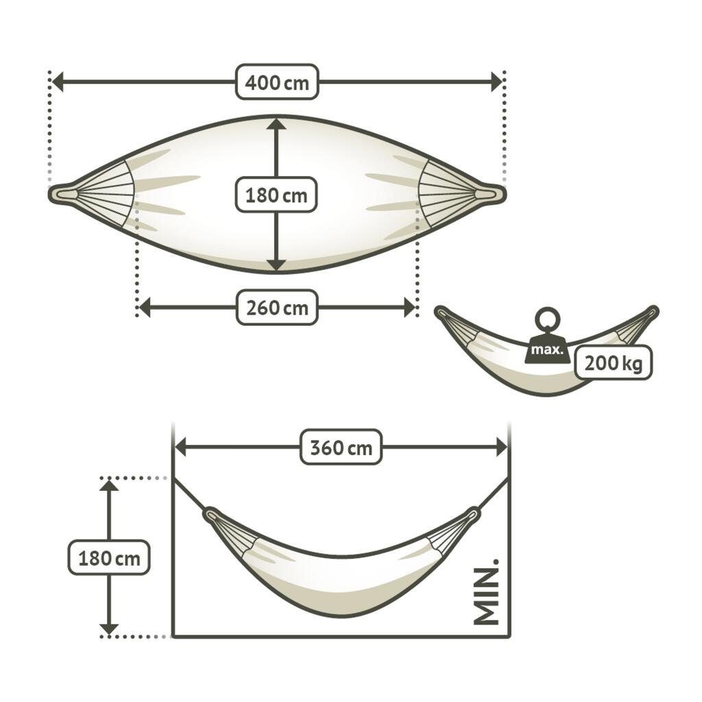La Siesta Hängematte Modesta Klassische Kingsize-Hängematte aus Bio-Baumwolle vers. Farben