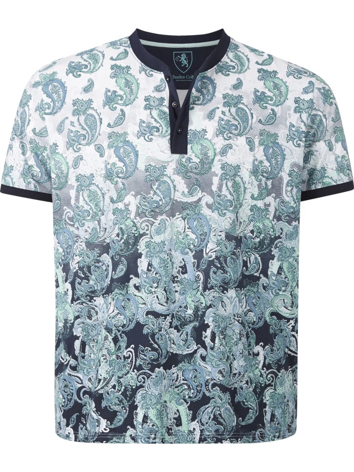 Charles Colby T-Shirt EARL COLLYNS in blau bedruckt günstig kaufen