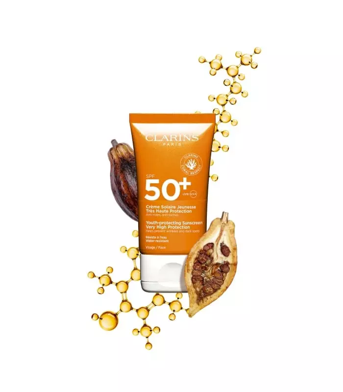 CRÈME SOLAIRE JEUNESSE TRÈS HAUTE PROTECTION VISAGE SPF50+ Crème Solaire Anti-rides, anti-taches