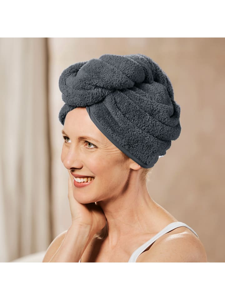 Erwin Müller Frottier Turban 2er-Pack in anthrazit günstig kaufen onesize