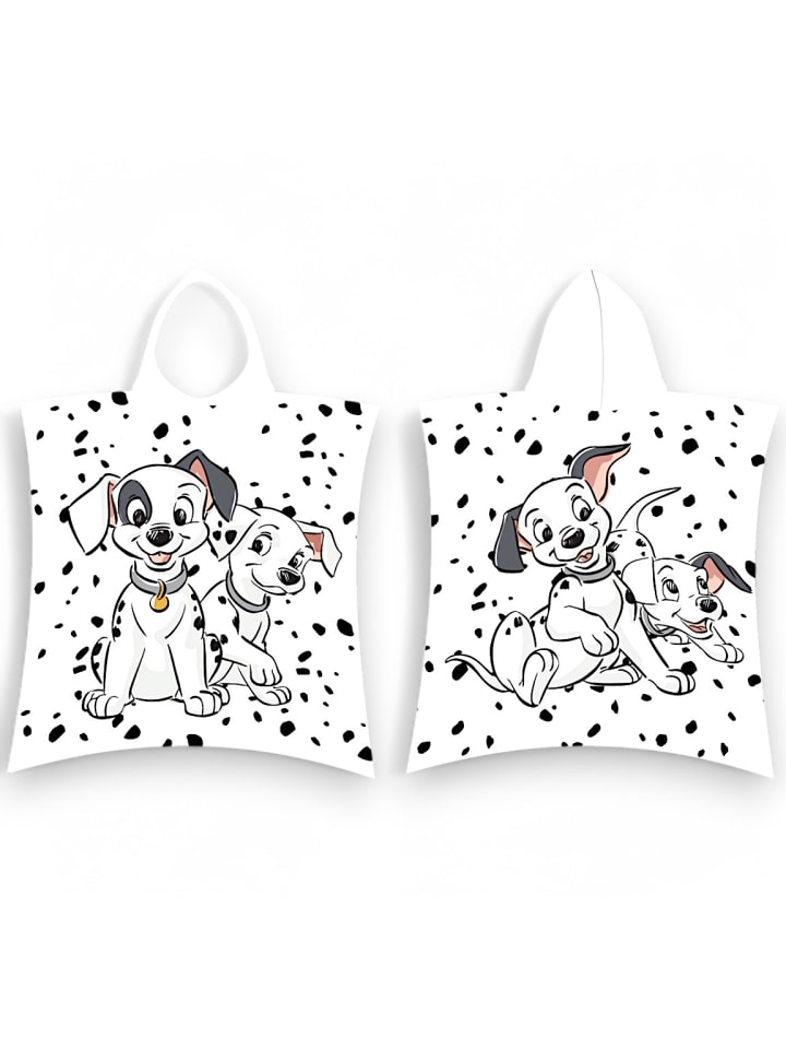 Disney Badeponcho Disney 101 Dalmatiner  - (B) 50 cm x (L) 115 cm in Weiß günstig kaufen 50 x 110 cm