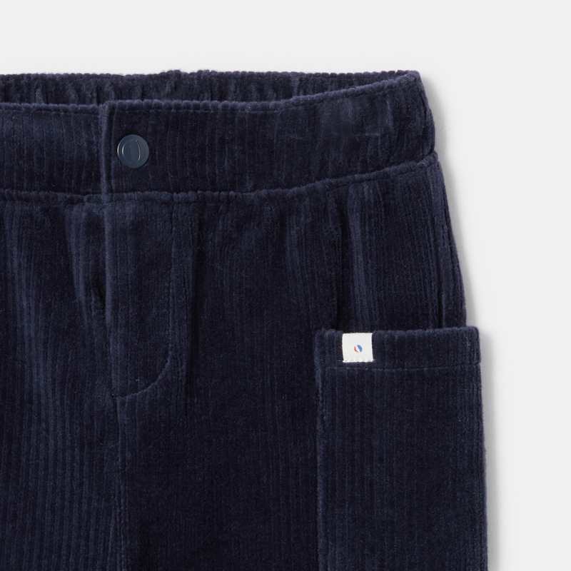 Pantalon en velours côtelé bleu bébé garçon Absorba