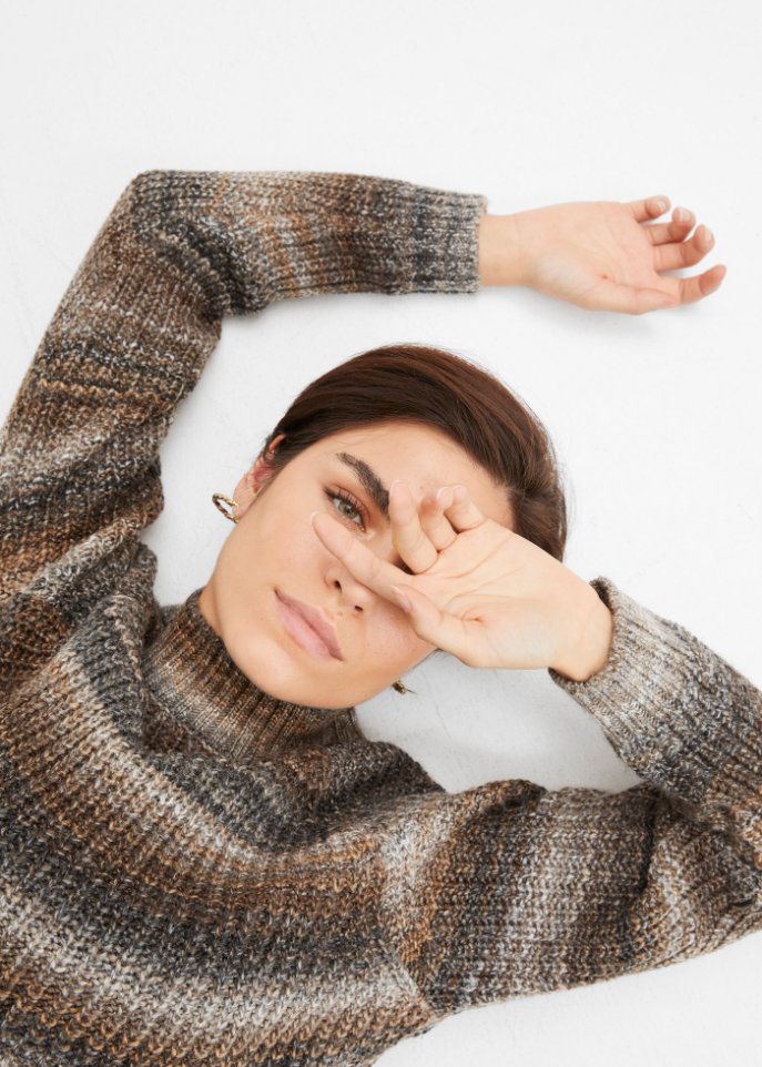 Pullover in Melange-Optik