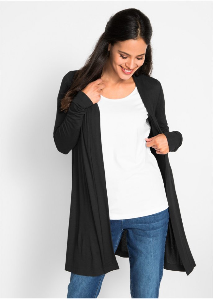 Leichte Long-Shirtjacke, langarm