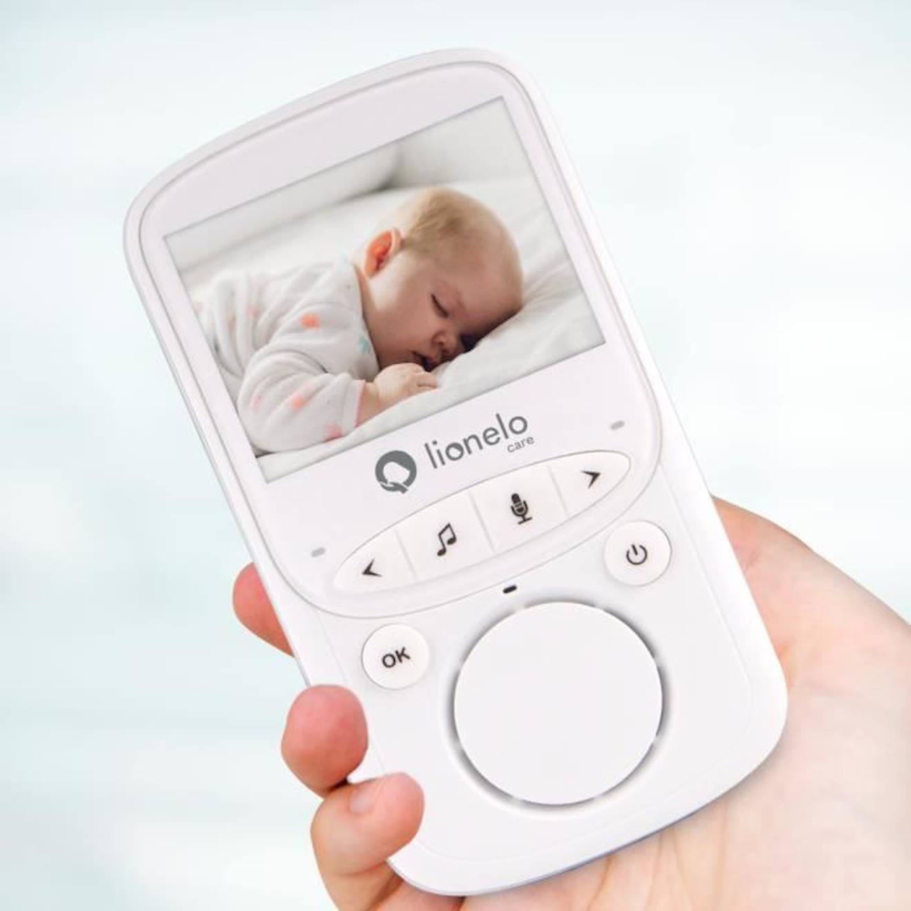 LIONELO Babyphone vidéo Babyline 5.1 double caméra vision nocturne indicateur température blanc