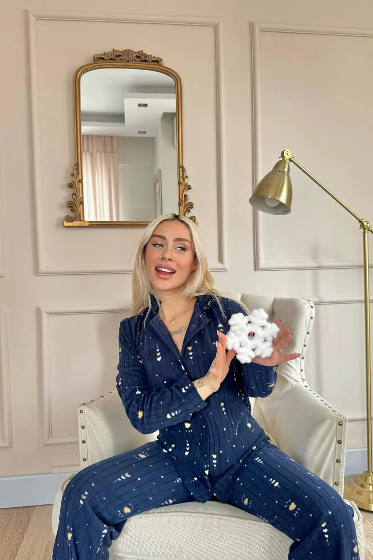 Pijamaevi  Pyjama set - Dunkelblau - Print