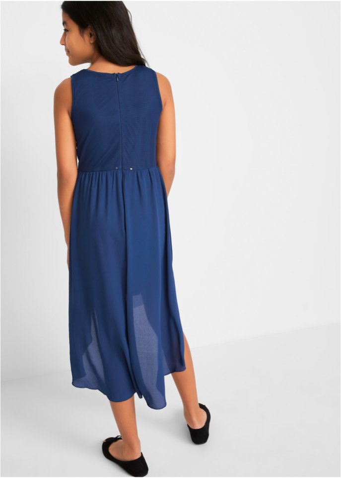 Festliches Mädchen Kleid mit Tüll-Schleppe
