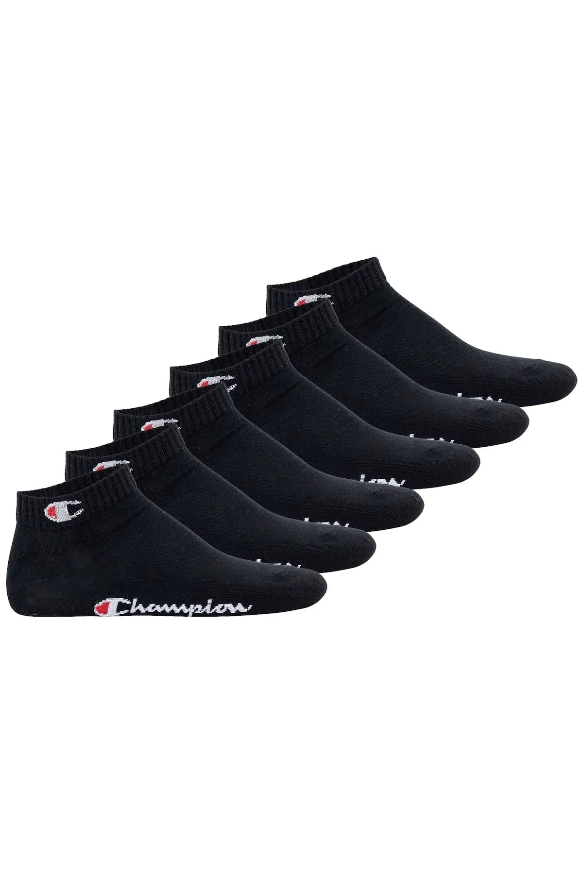 Champion  Unisex-Socken, 6er-Pack – Viertelsocken, Basic, Logo