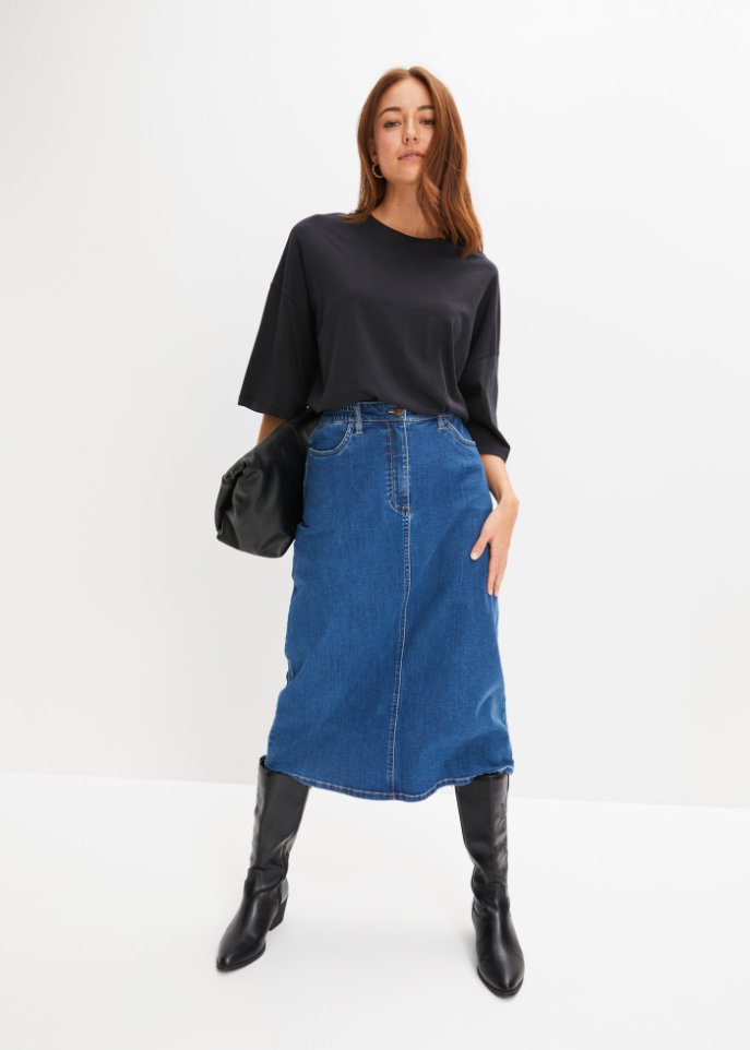 Baumwoll- Oversize-Shirt, halbarm