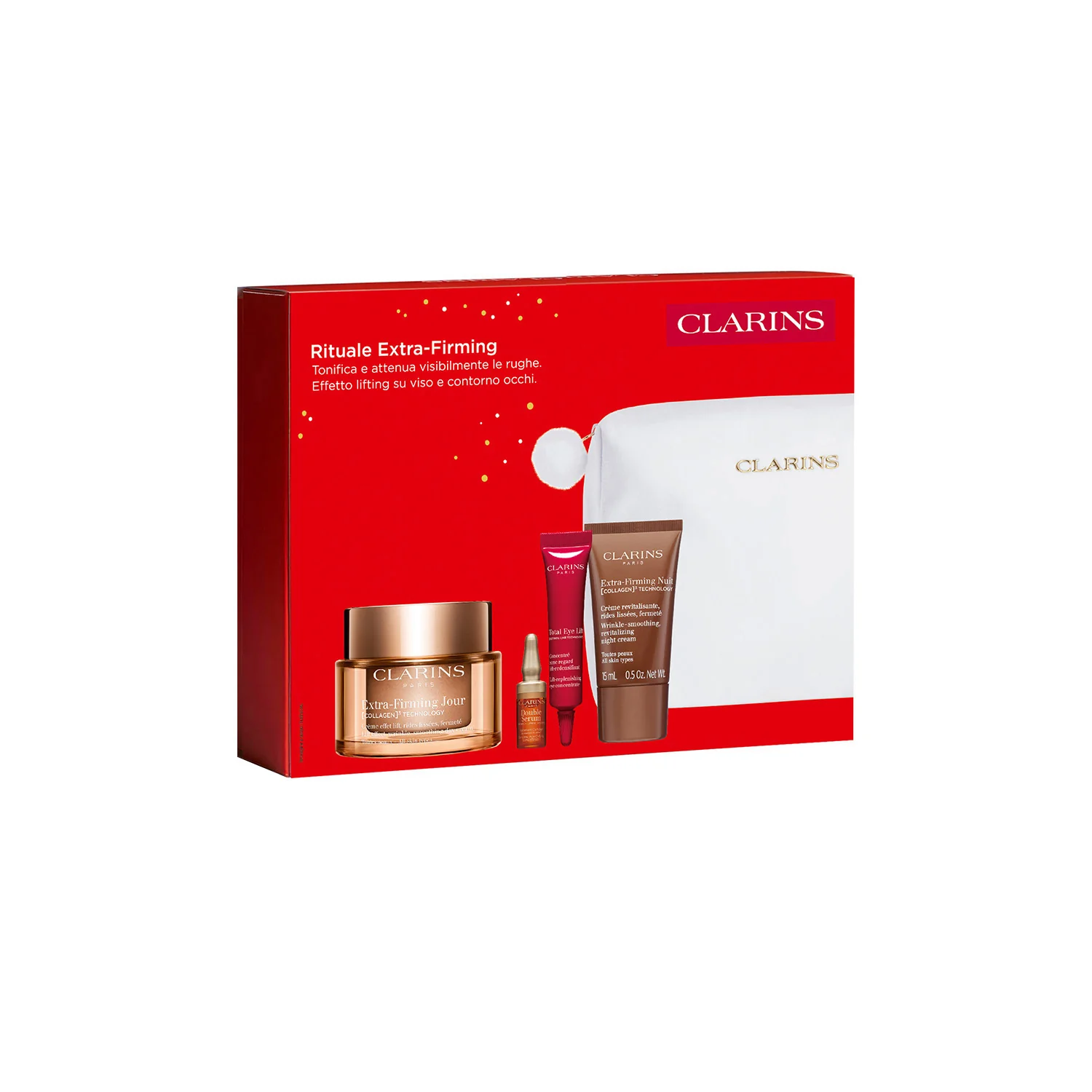 SET Ritual Extra-Firming Set Extra-Firming - Lifting, Cremă de zi lifting, Tratament de noapte lifting, Tratament anti-pungi și cearcăne, Ser facial cu efect global