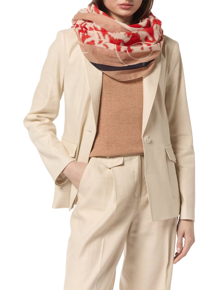 comma Tuch in Beige-rot günstig kaufen 1