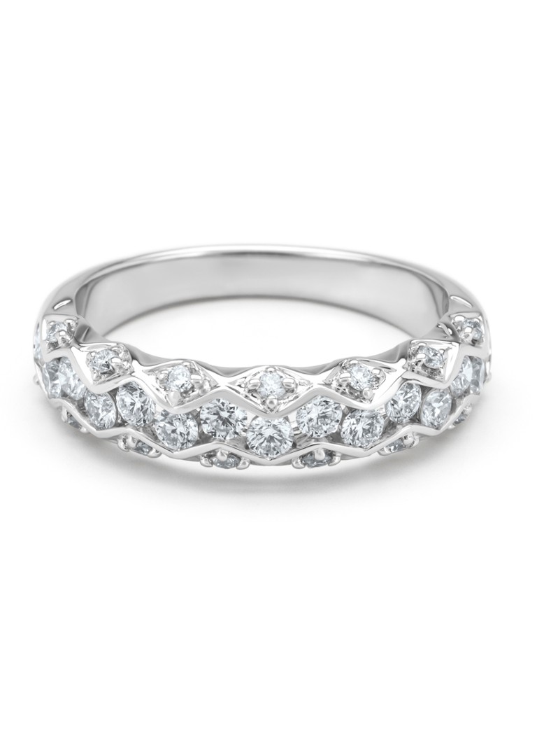 Anello Diamond Point in oro bianco, diamante da 0,73 ct, Majestic