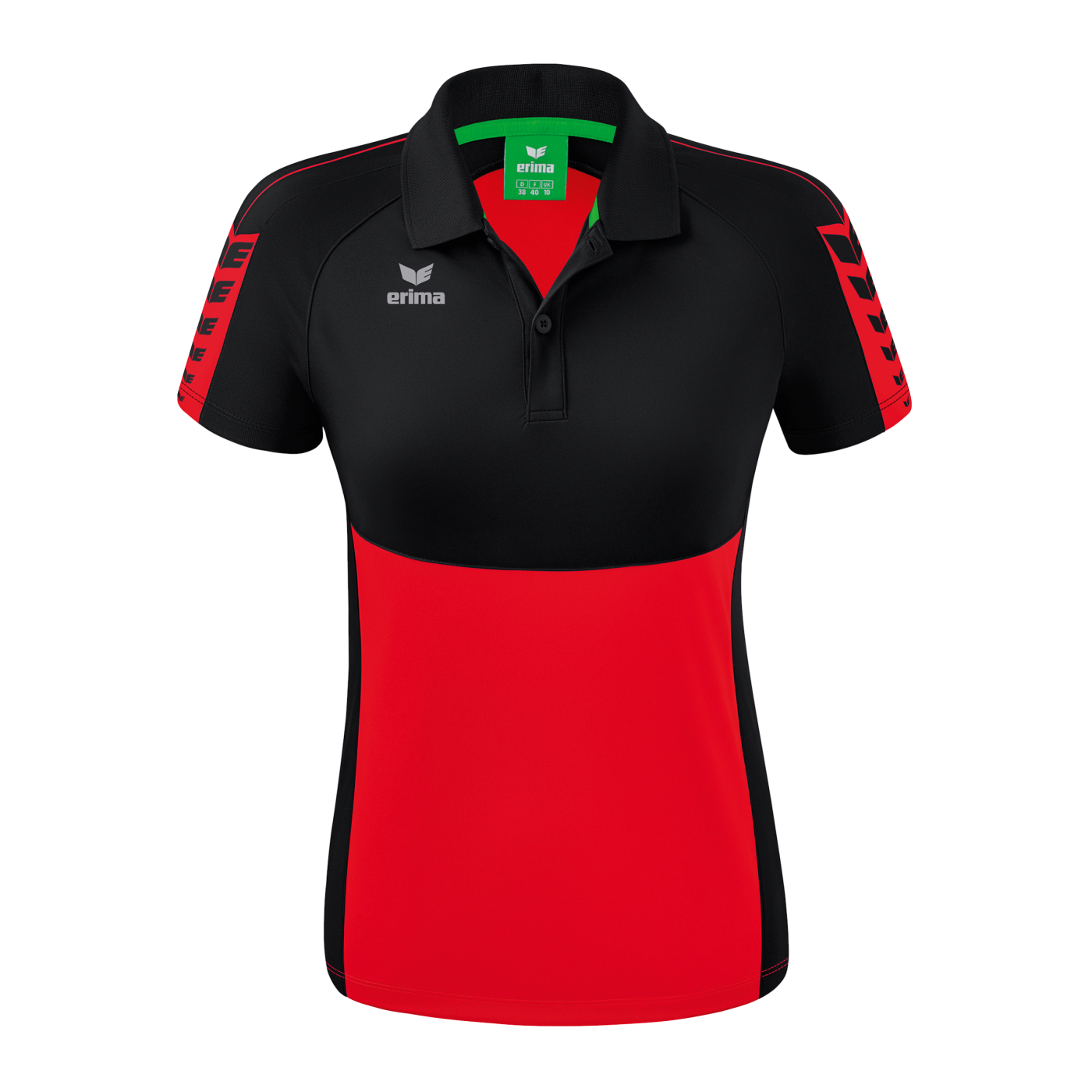 Erima Six Wings Poloshirt Damen Rot Schwarz