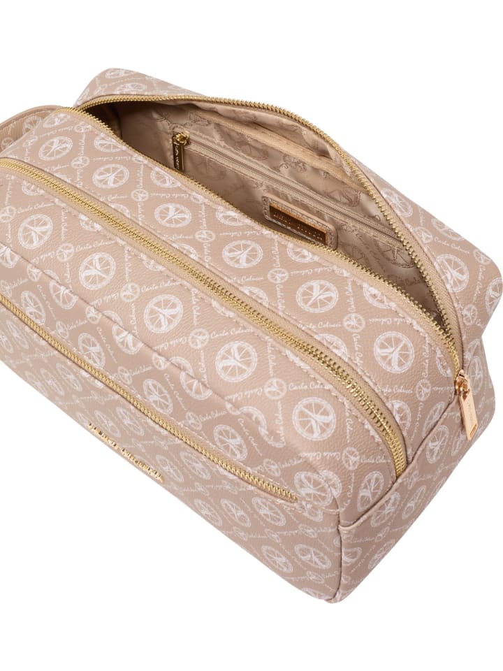 Carlo Colucci Kosmetiktasche Dellantonio in Beige günstig kaufen onesize