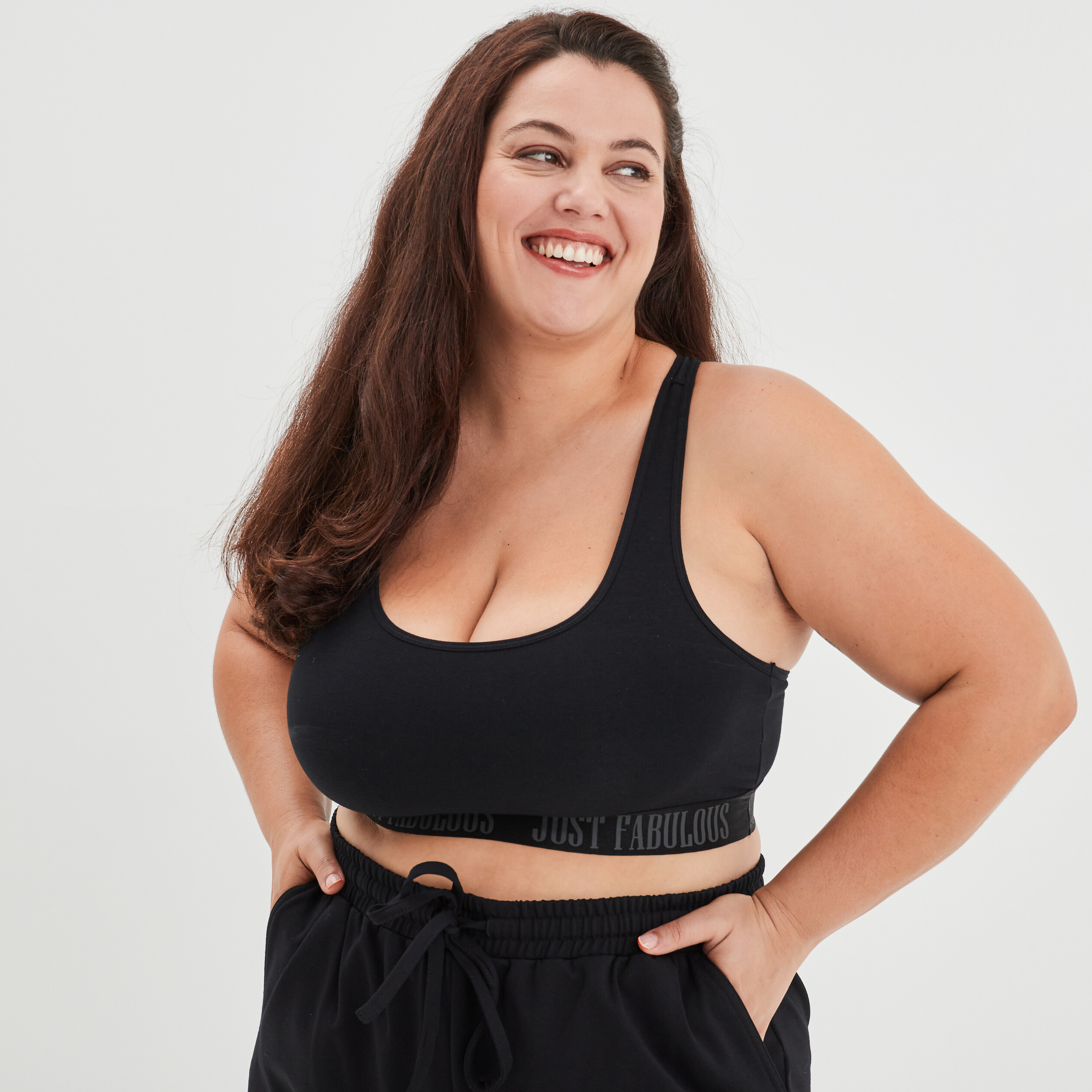 Soutien-gorge brassière dos nageur noir femme grande taille | La Halle