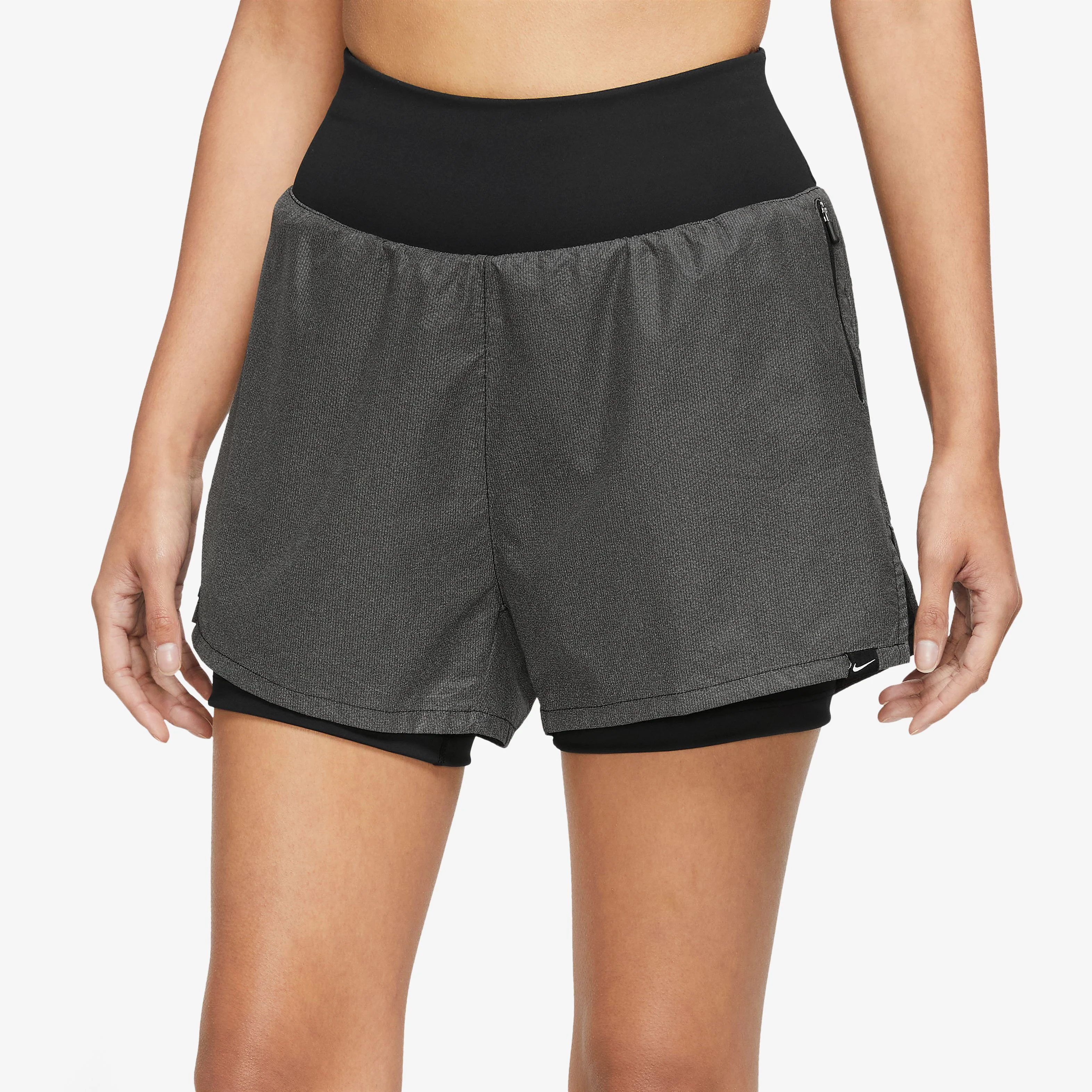 Dri-Fit Run Division Reflective Mid-Rise 3in Shorts Damen - Schwarz