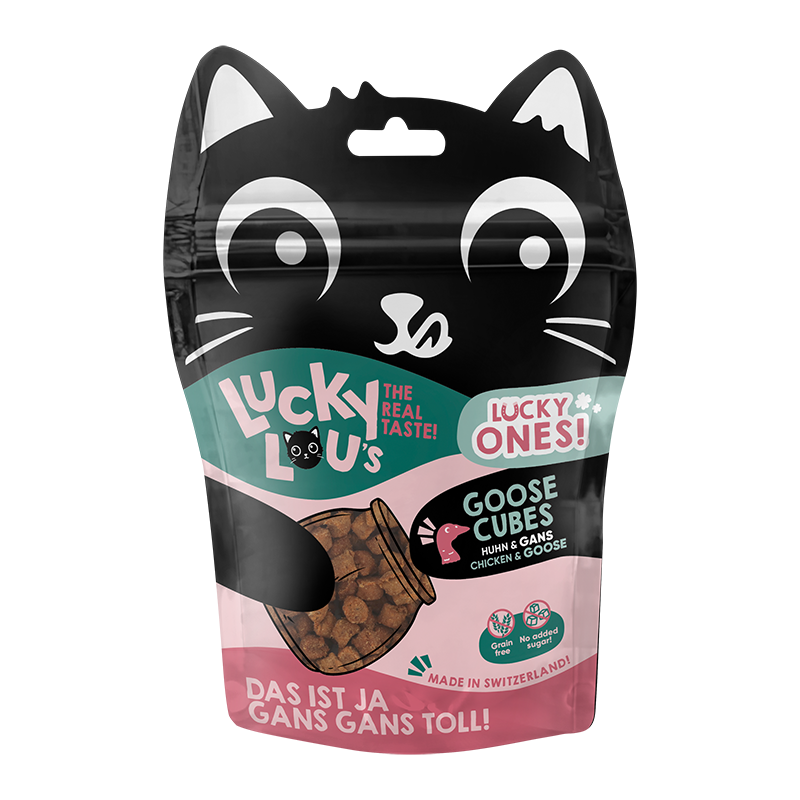 Lucky Lou Snacks Lucky Lou Lucky Ones Cubes 8x80g Huhn & Gans