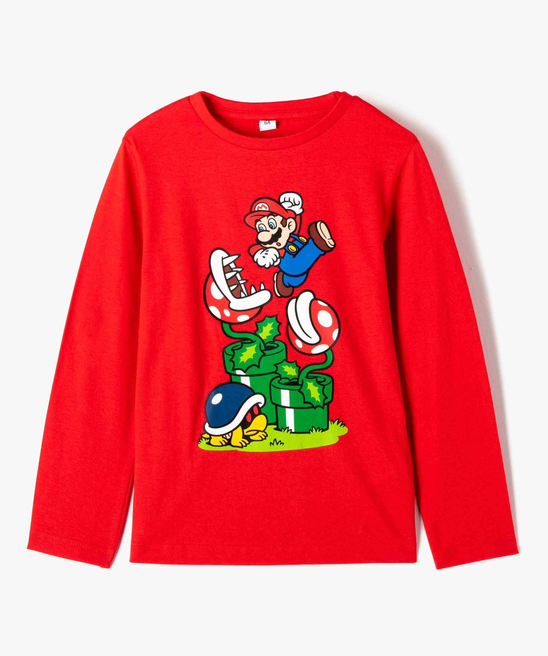 Tee-shirt Garçon avec large motif coloré - Super Mario rouge | GEMO