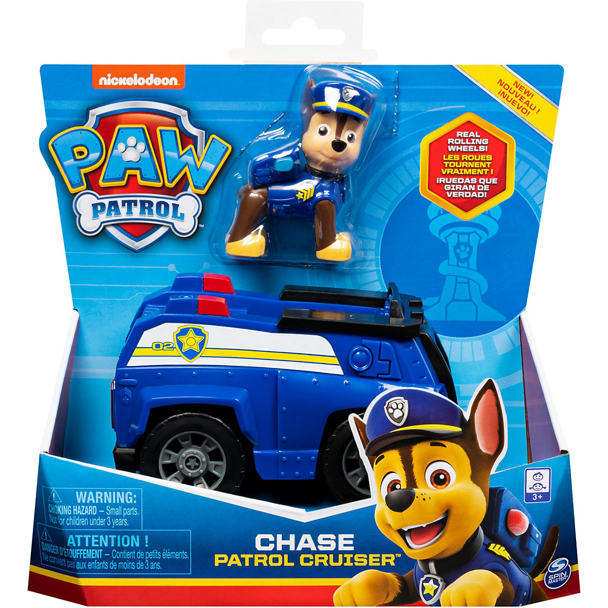 PAW Patrol Polizei-Fahrzeug mit Chase-Figur (Basic Vehicle/Basis Fahrzeug)