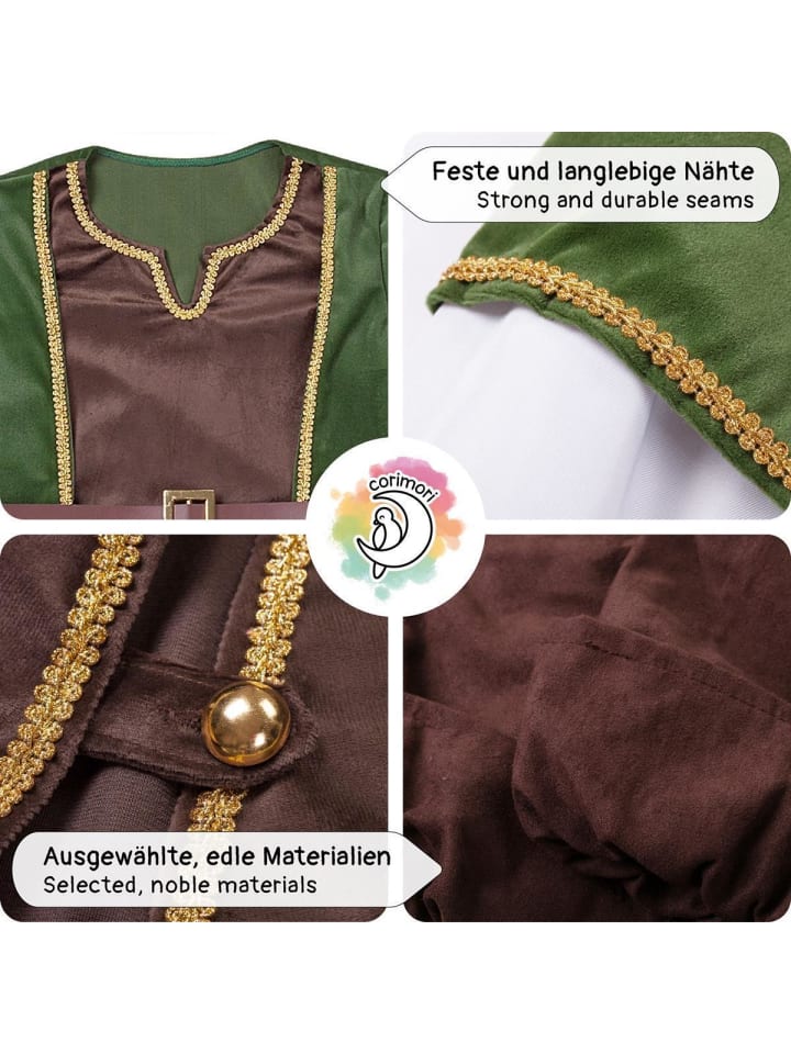 Corimori Kostüm „Robin Hood“ inklusive in Braun/grün günstig kaufen