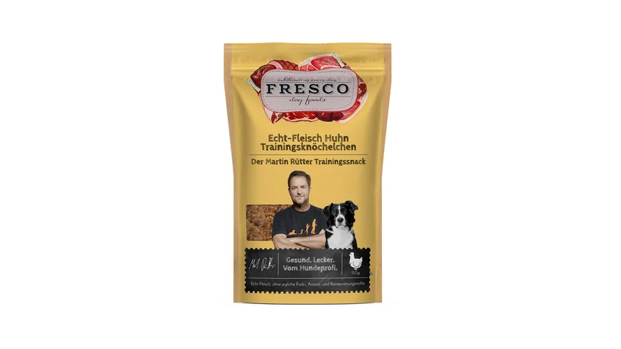 FRESCO Martin Rütter Hundesnack Echt-Fleisch Huhn Trainingsknöchelchen 150 g