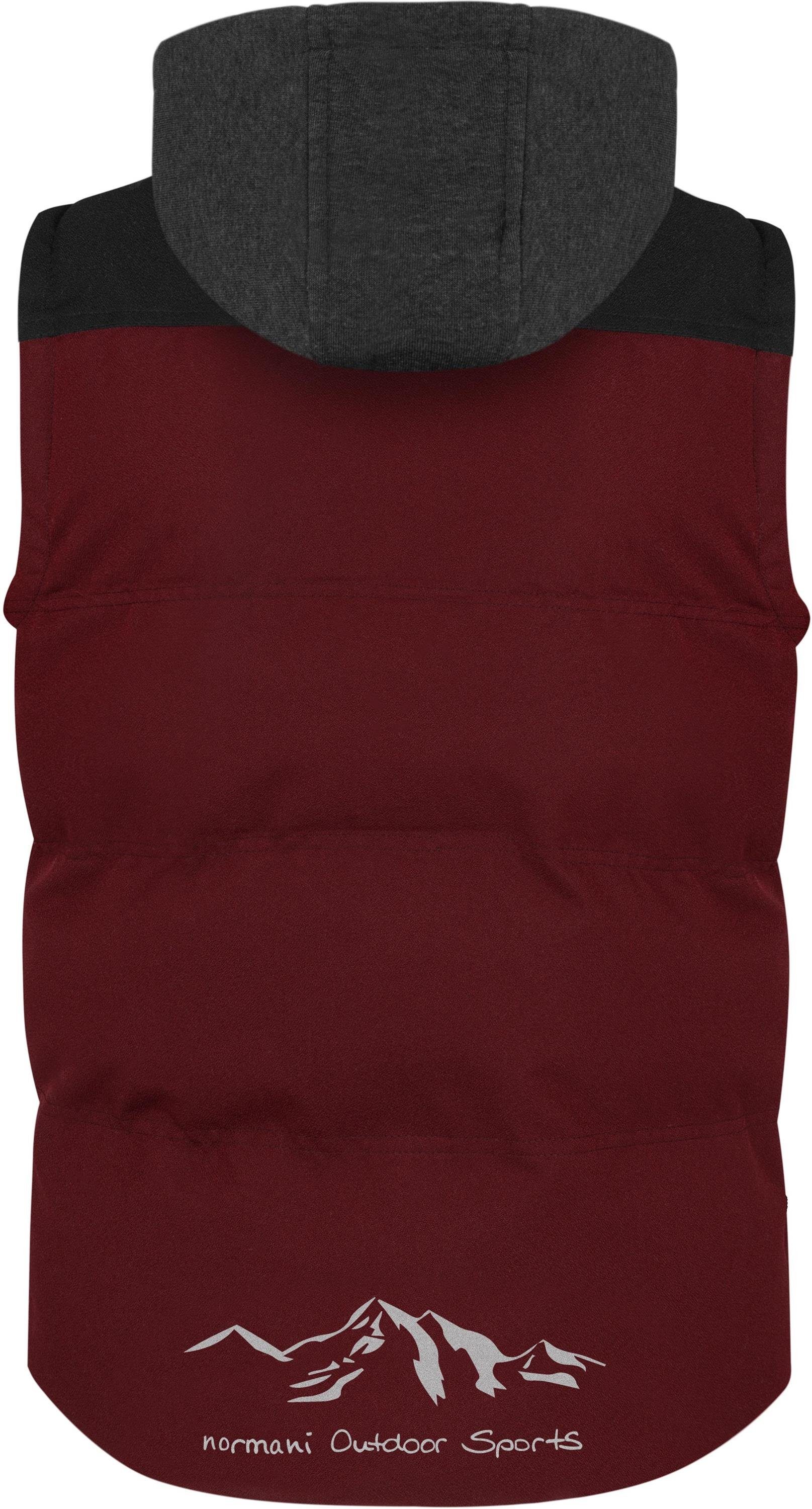 normani Steppweste Kinder Weste Skien (1-tlg) Wattierte Winterweste - winddichter Outdoor Bodywarmer Weste mit Kapuze für Jungen und Mädchen