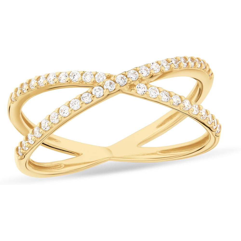 FAVS Bague pour femme 375 Or jaune or jaune Bague